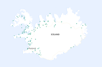 Skjáskot af skuggsja.arnastofnun.is sem sýnir Ísland