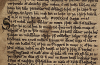 Síða úr Íslensku hómilíubókinni