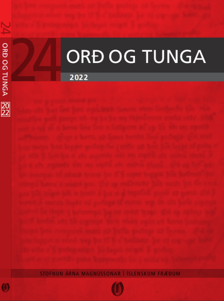 Kápa tímaritsins Orð og tunga 2022