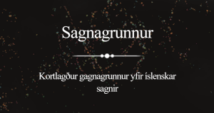 Skjáskot af titilsíðu Sagnagrunns